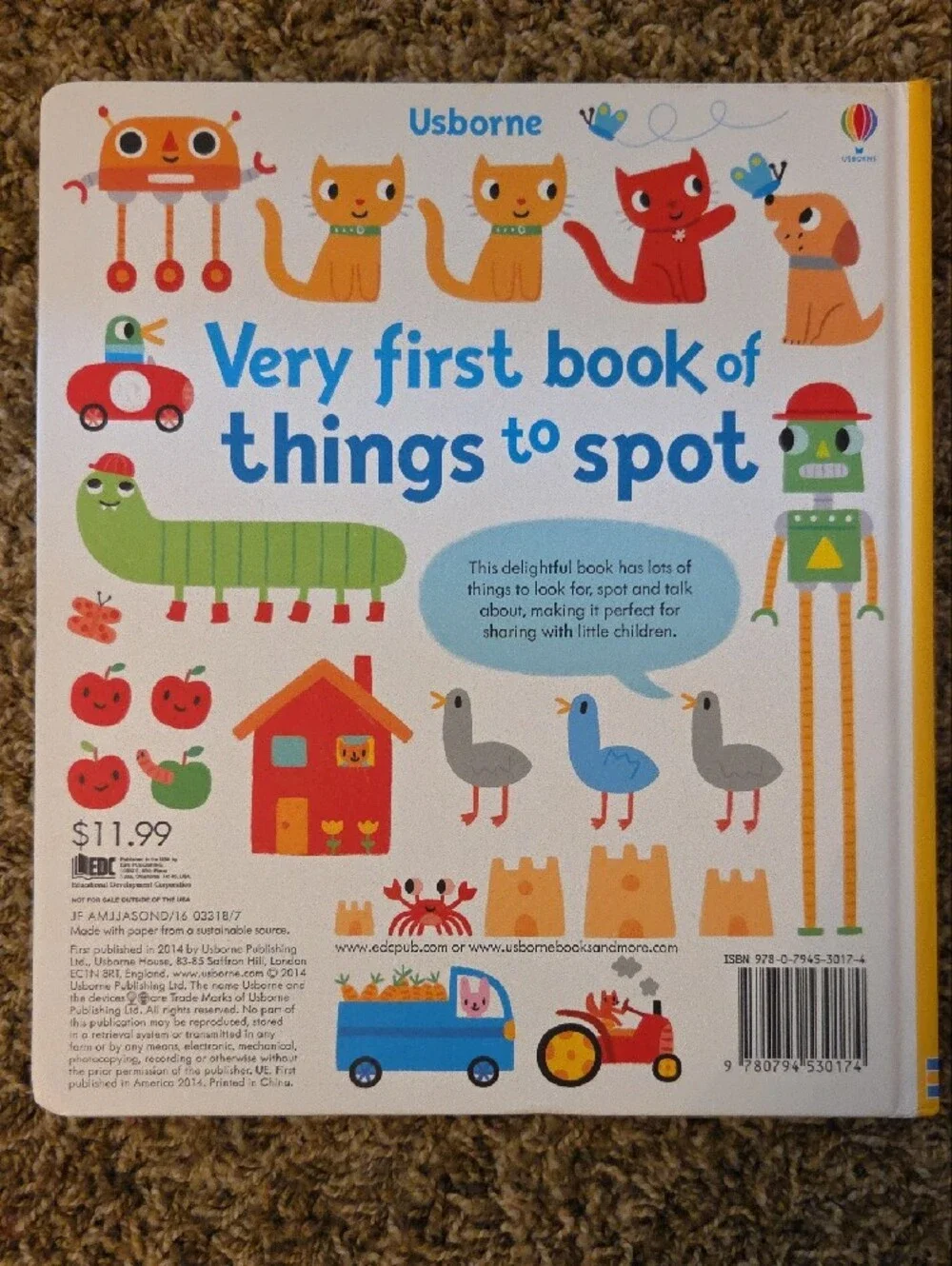 Usborne Very First Book of Things to Spot Book